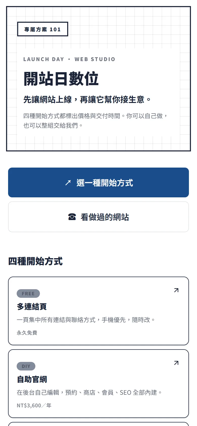 開站日數位 模板預覽